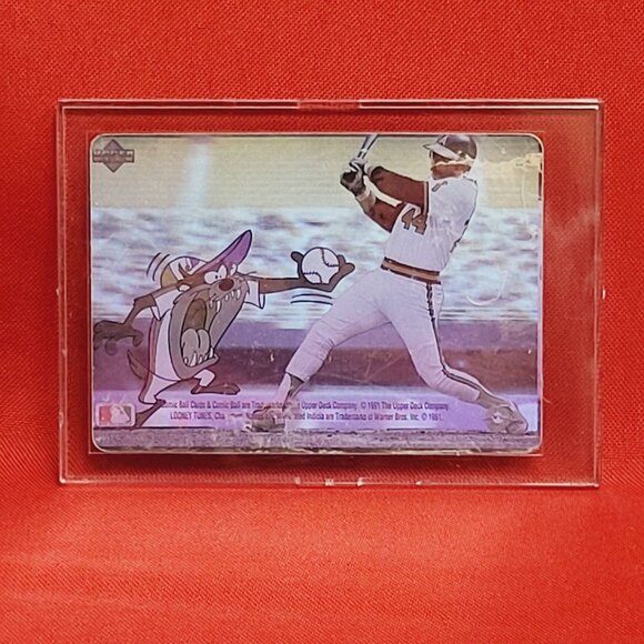 Upper Deck Comic Ball Cards Looney Tunes Reggie Jackson Tasmanian Devil Hologram - Picture 6 of 11